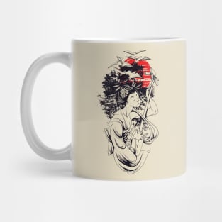 Geisha Playing Music Mug